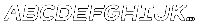 Sandport Extended Medium Out Italic Font UPPERCASE