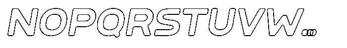 Sandport Extended Medium Out Italic Font LOWERCASE