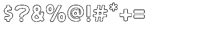 Sandport Extended Medium Outline Font OTHER CHARS