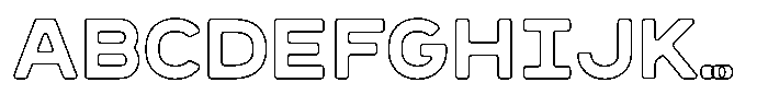 Sandport Extended Medium Outline Font UPPERCASE
