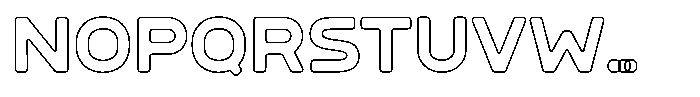 Sandport Extended Medium Outline Font UPPERCASE