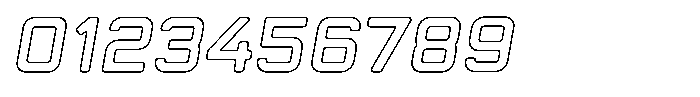 Sandport Extended Outline Italic Font OTHER CHARS