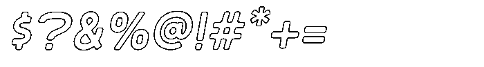 Sandport Extended Outline Italic Font OTHER CHARS