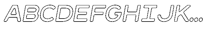 Sandport Extended Outline Italic Font UPPERCASE