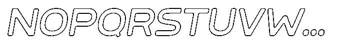 Sandport Extended Outline Italic Font UPPERCASE