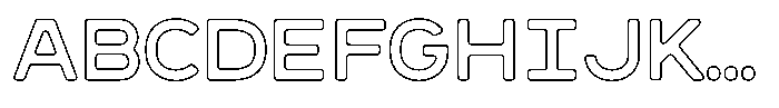 Sandport Extended Outline Font UPPERCASE