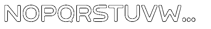 Sandport Extended Outline Font UPPERCASE