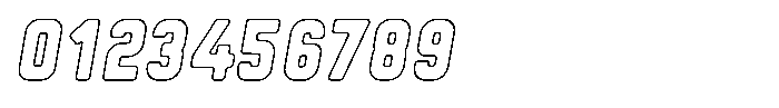 Sandport Narrow Bold Outline Italic Font OTHER CHARS