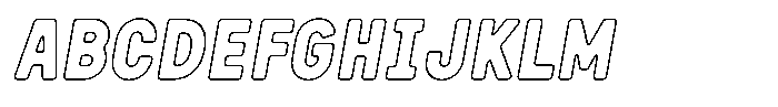 Sandport Narrow Bold Outline Italic Font UPPERCASE