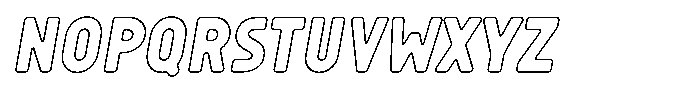 Sandport Narrow Bold Outline Italic Font UPPERCASE