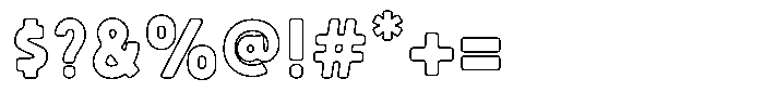 Sandport Narrow Bold Outline Font OTHER CHARS