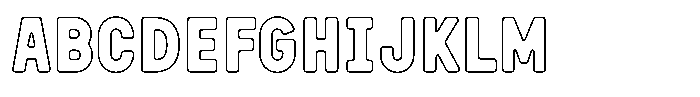 Sandport Narrow Bold Outline Font UPPERCASE