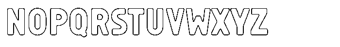 Sandport Narrow Bold Outline Font UPPERCASE