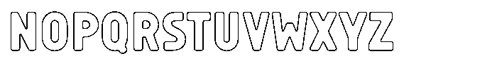 Sandport Narrow Bold Outline Font LOWERCASE