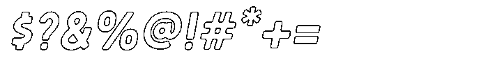 Sandport Narrow Medium Outline Italic Font OTHER CHARS