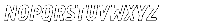 Sandport Narrow Medium Outline Italic Font UPPERCASE