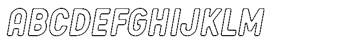 Sandport Narrow Medium Outline Italic FONT