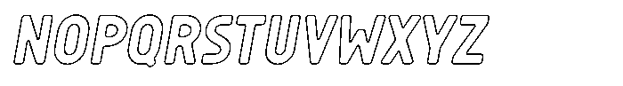Sandport Narrow Medium Outline Italic Font LOWERCASE