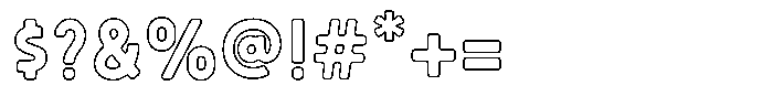 Sandport Narrow Medium Outline Font OTHER CHARS