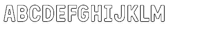 Sandport Narrow Medium Outline Font UPPERCASE