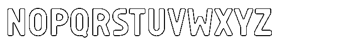 Sandport Narrow Medium Outline Font LOWERCASE