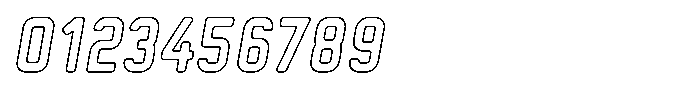 Sandport Narrow Outline Italic Font OTHER CHARS