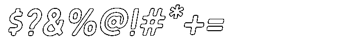 Sandport Narrow Outline Italic Font OTHER CHARS