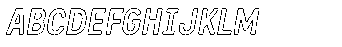 Sandport Narrow Outline Italic Font UPPERCASE