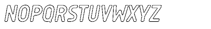 Sandport Narrow Outline Italic Font UPPERCASE