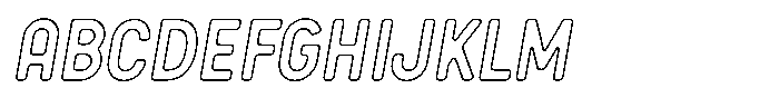 Sandport Narrow Outline Italic FONT