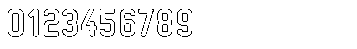 Sandport Narrow Outline Font OTHER CHARS