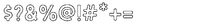Sandport Narrow Outline Font OTHER CHARS