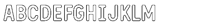 Sandport Narrow Outline Font UPPERCASE
