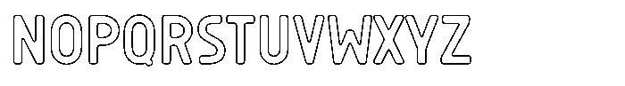 Sandport Narrow Outline Font UPPERCASE