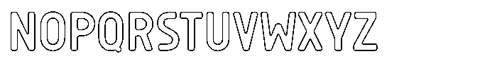 Sandport Narrow Outline Font LOWERCASE