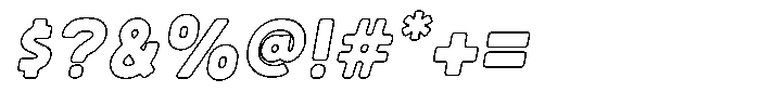 Sandport Regular Bold Outline Italic Font OTHER CHARS