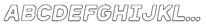 Sandport Regular Bold Outline Italic Font UPPERCASE