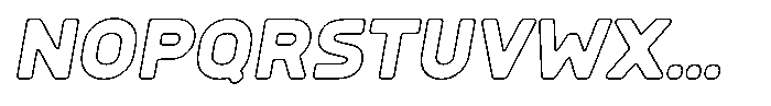 Sandport Regular Bold Outline Italic Font LOWERCASE