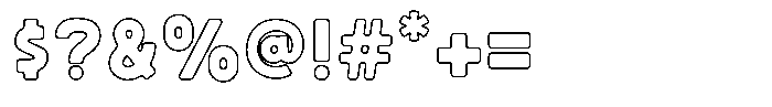 Sandport Regular Bold Outline Font OTHER CHARS