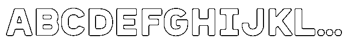 Sandport Regular Bold Outline Font UPPERCASE