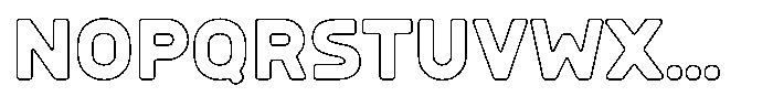 Sandport Regular Bold Outline Font UPPERCASE