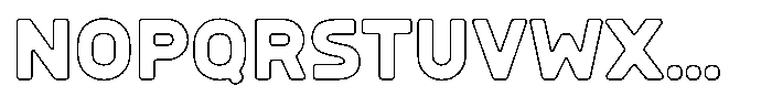 Sandport Regular Bold Outline Font LOWERCASE