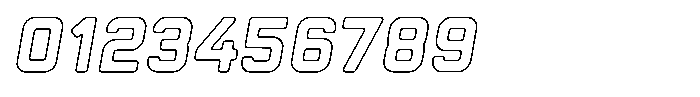 Sandport Regular Medium Outline Italic Font OTHER CHARS