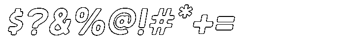 Sandport Regular Medium Outline Italic Font OTHER CHARS