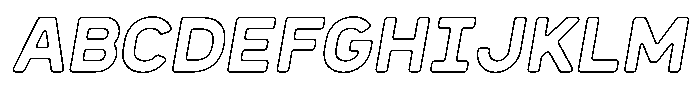 Sandport Regular Medium Outline Italic Font UPPERCASE