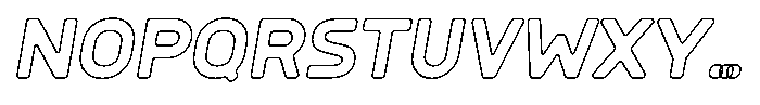 Sandport Regular Medium Outline Italic Font UPPERCASE