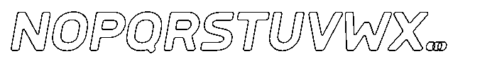 Sandport Regular Medium Outline Italic Font LOWERCASE