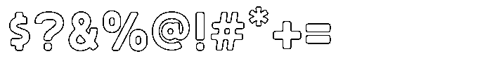Sandport Regular Medium Outline Font OTHER CHARS