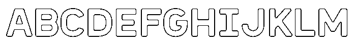 Sandport Regular Medium Outline Font UPPERCASE