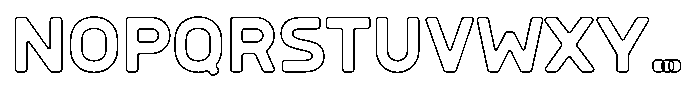 Sandport Regular Medium Outline Font UPPERCASE